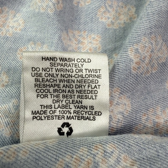 Lucky Brand Breezy Sleeveless Shirt Dress Ruffle Hem Size Small - Picture 7 of 9